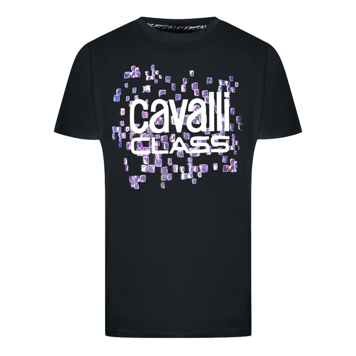 Cavalli Class QXT61U JD060 05051 Schwarzes T-Shirt