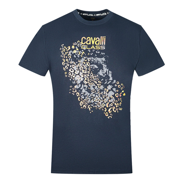 Cavalli Class QXT61V JD060 04926 Marineblaues T-Shirt