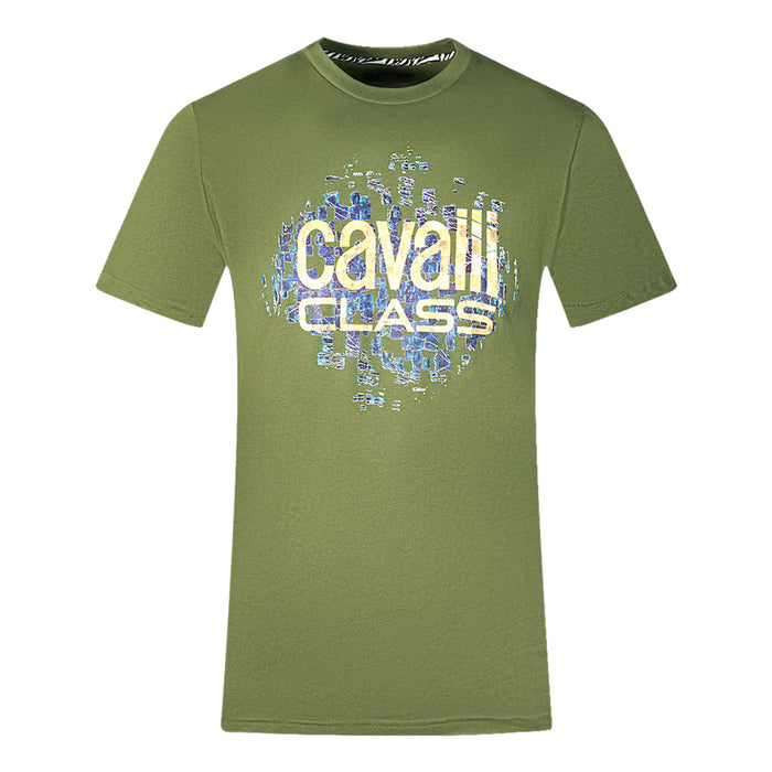 Cavalli Class Herren Qxt61X Jd060 04050 T-Shirt grün