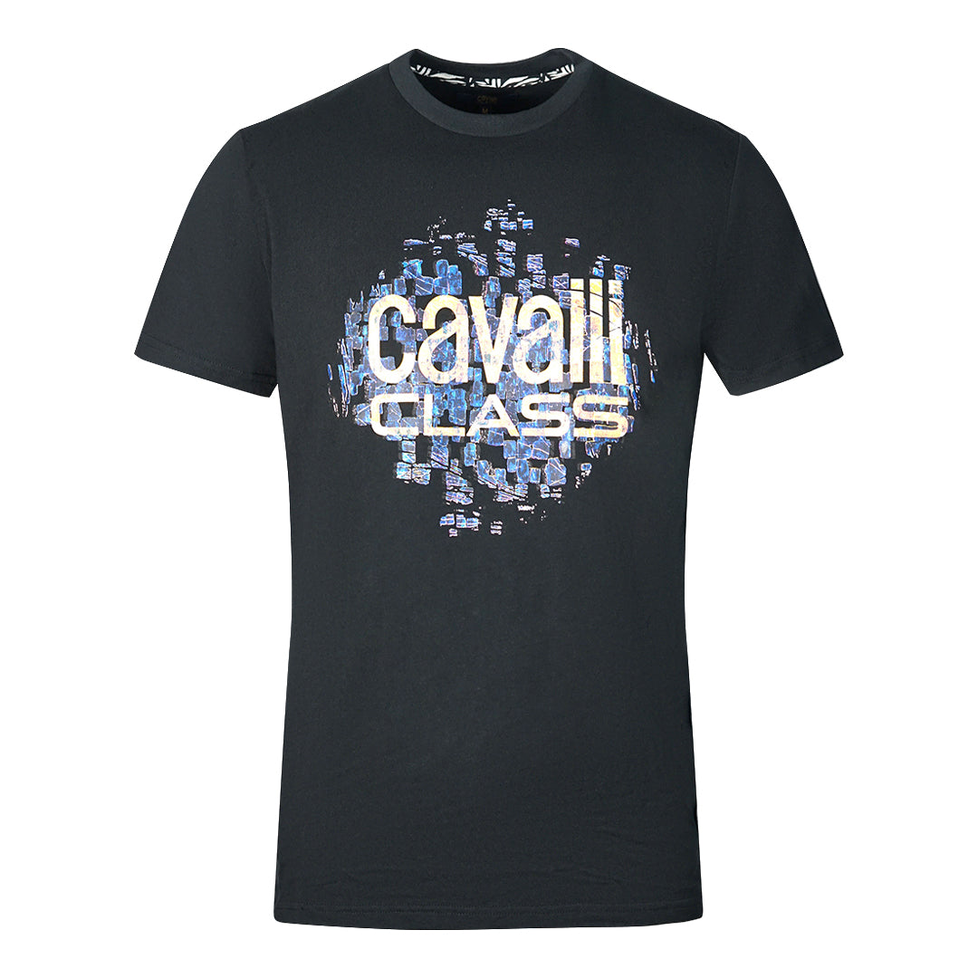 Cavalli Class Herren Qxt61X Jd060 05051 T-Shirt Schwarz