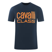 Cavalli Class Herren Rxt60A Jd060 04926 T-Shirt Marineblau