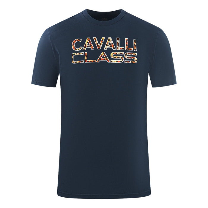 Cavalli Class Herren Rxt60I Jd060 04926 T-Shirt Marineblau