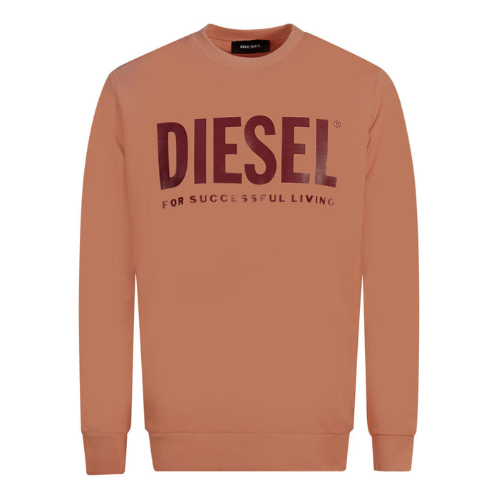 Diesel Mens S Division Logo 0Bawt 3Bb Sweater Pink