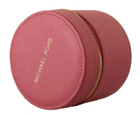 Michael Kors Elegant Pink Leather Round Wallet