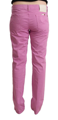 Jacob Cohen – Elegante, konische Jeans aus rosa Denim