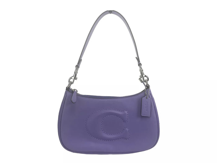 COACH Teri Smooth Leather Crossbody Bag Purse Purple