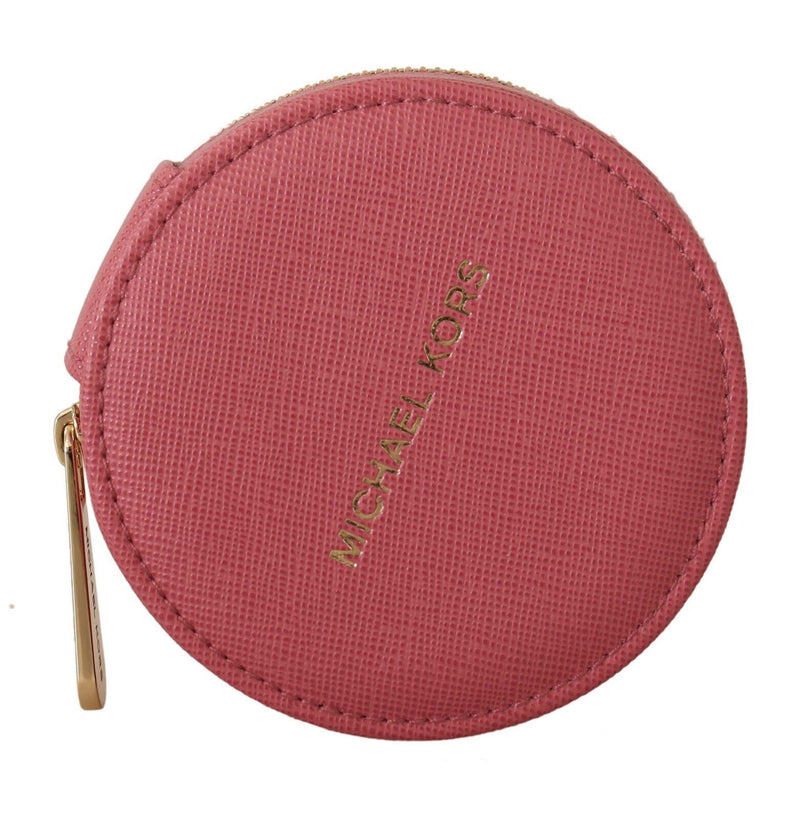 Michael Kors – Elegante, runde Geldbörse aus rosa Leder