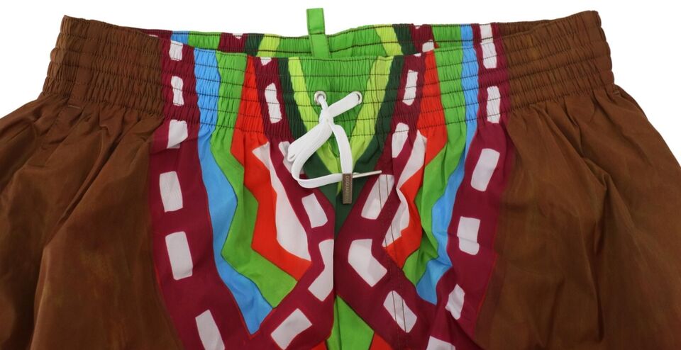Dsquared² – Badeshorts im Boxer-Stil mit mehrfarbigem Print