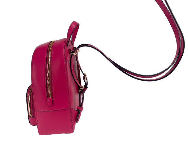 Michael Kors Jaycee Mini XS Pebbled Leather Zip Pocket Backpack Bag