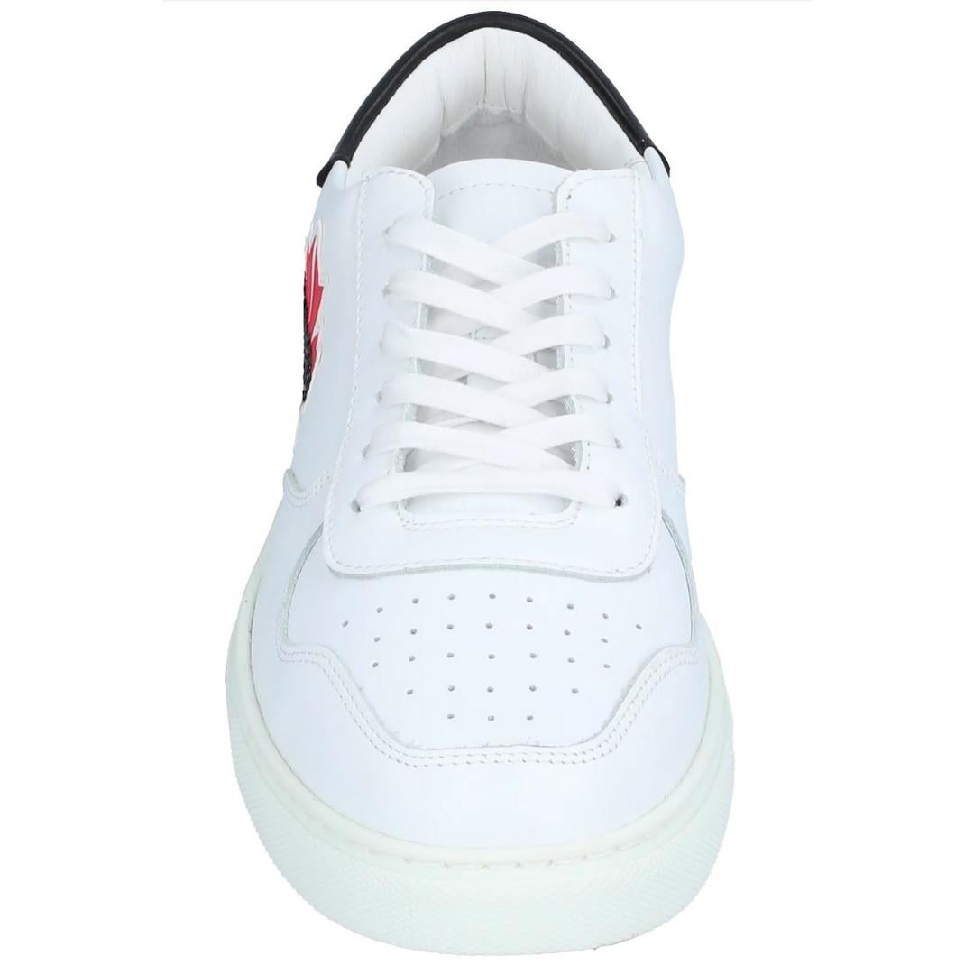 Dsquared2 – Maple Gym – Niedrige weiße Sneakers