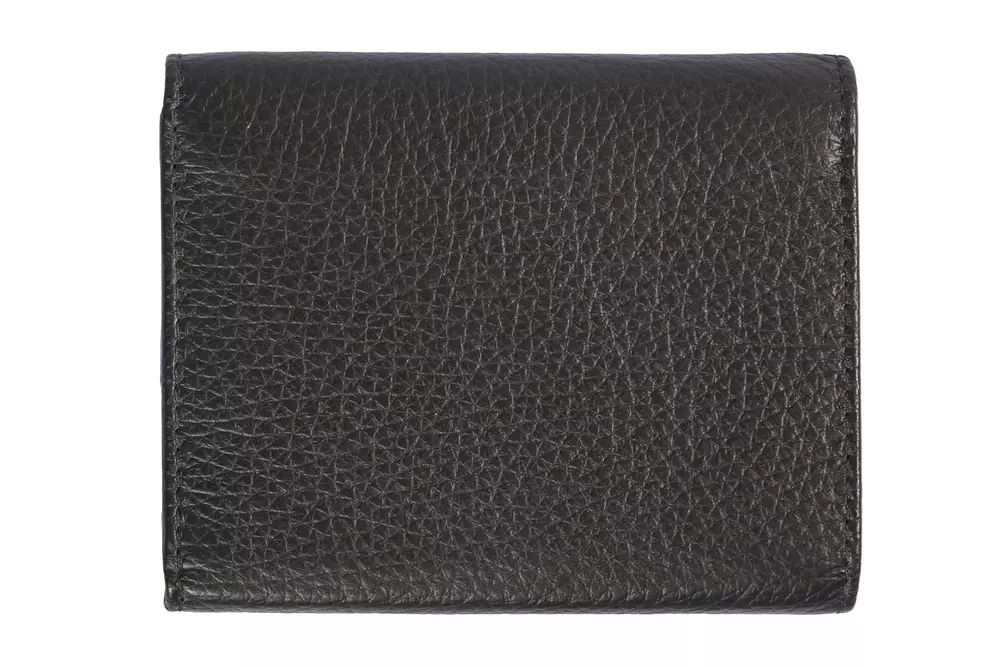 Trussardi Elegante Damen-Geldbörse aus schwarzem Leder