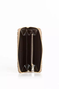 Trussardi – Elegante, gestreifte Geldbörse aus Leder mit Reißverschluss