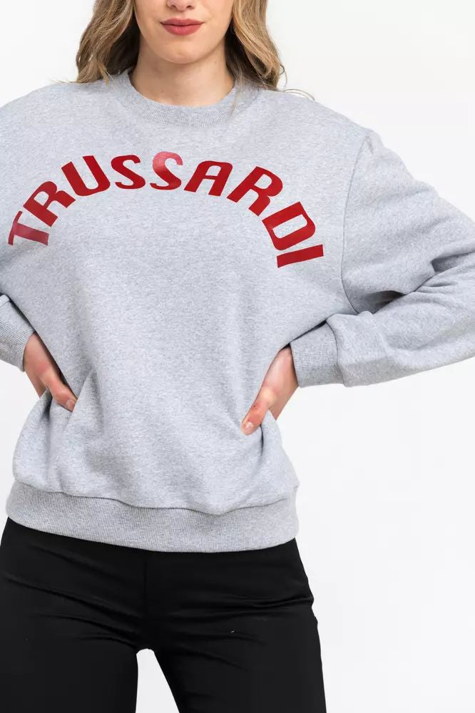 Trussardi Übergroßes Rundhals-Sweatshirt aus Baumwollmischung