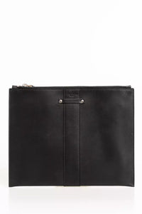 Trussardi – Elegante Clutch aus schwarzem Leder