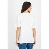 Love Moschino – Schickes Baumwoll-T-Shirt mit Logo in elegantem Weiß