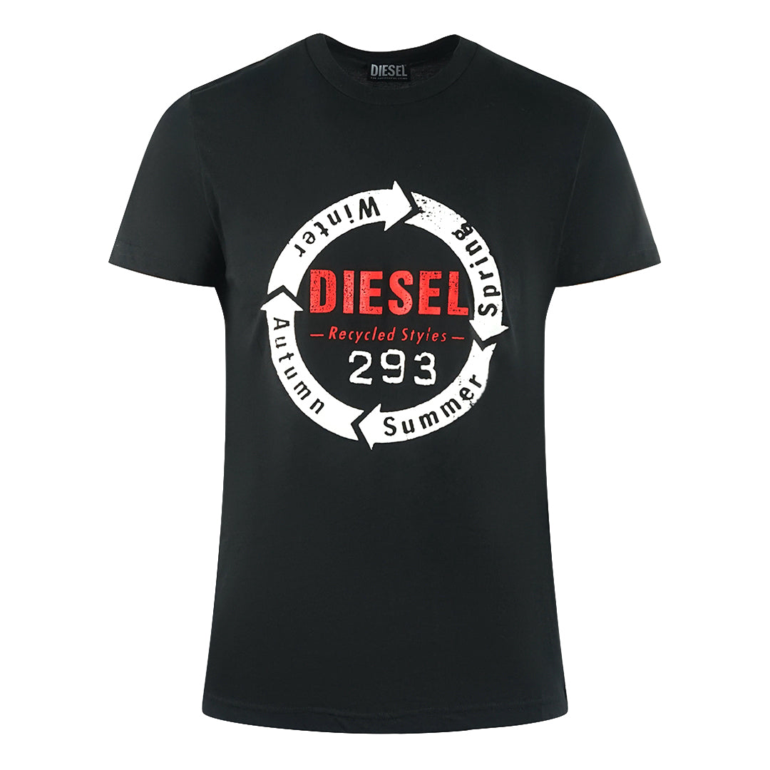 Diesel Herren T Diegos C1 900 T-Shirt Schwarz