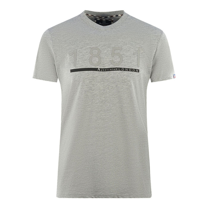 Aquascutum Herren T00223 94 T-Shirt Grau