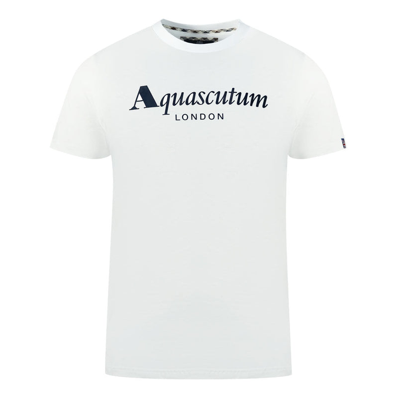 Aquascutum Mens T00323 01 T Shirt White