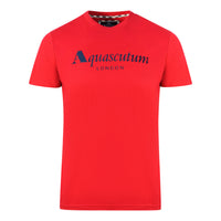 Aquascutum Herren T00323 52 T-Shirt Rot