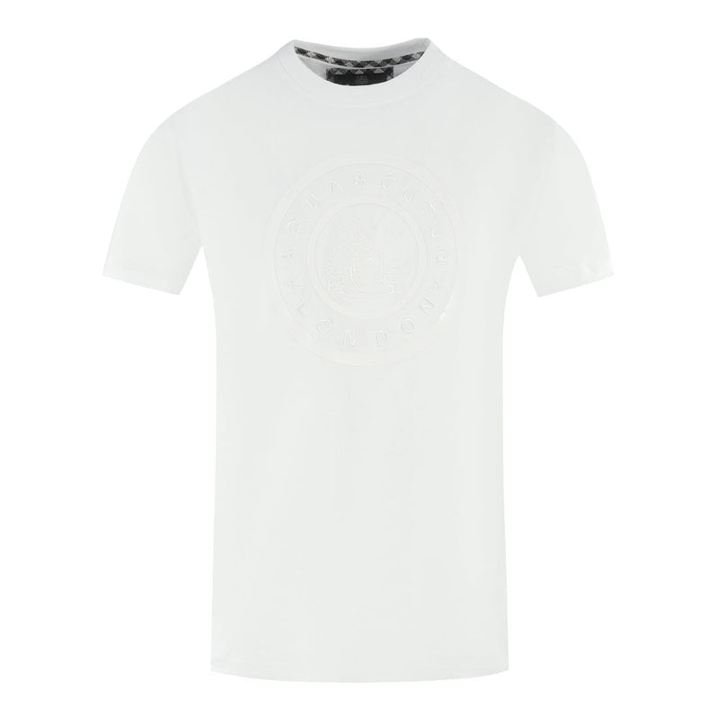Aquascutum Herren T00723 01 T-Shirt Weiß