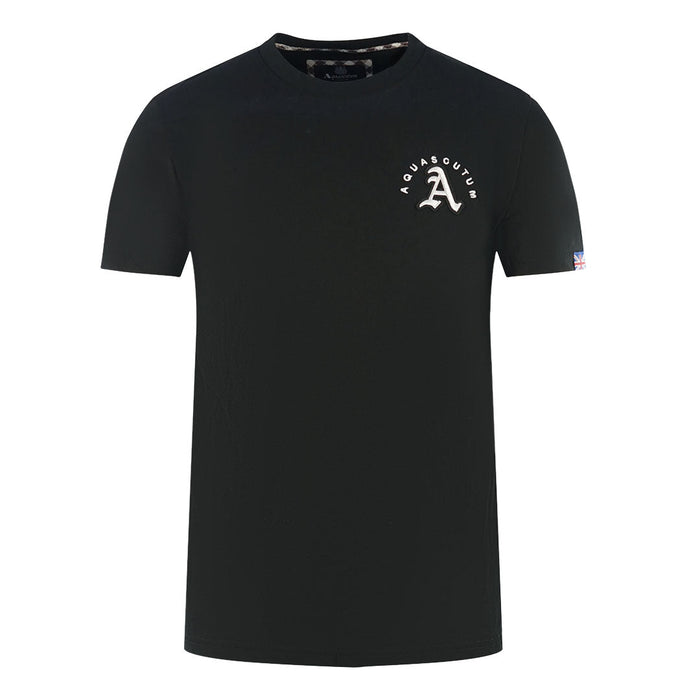 Aquascutum Herren T00823 99 T-Shirt, Schwarz