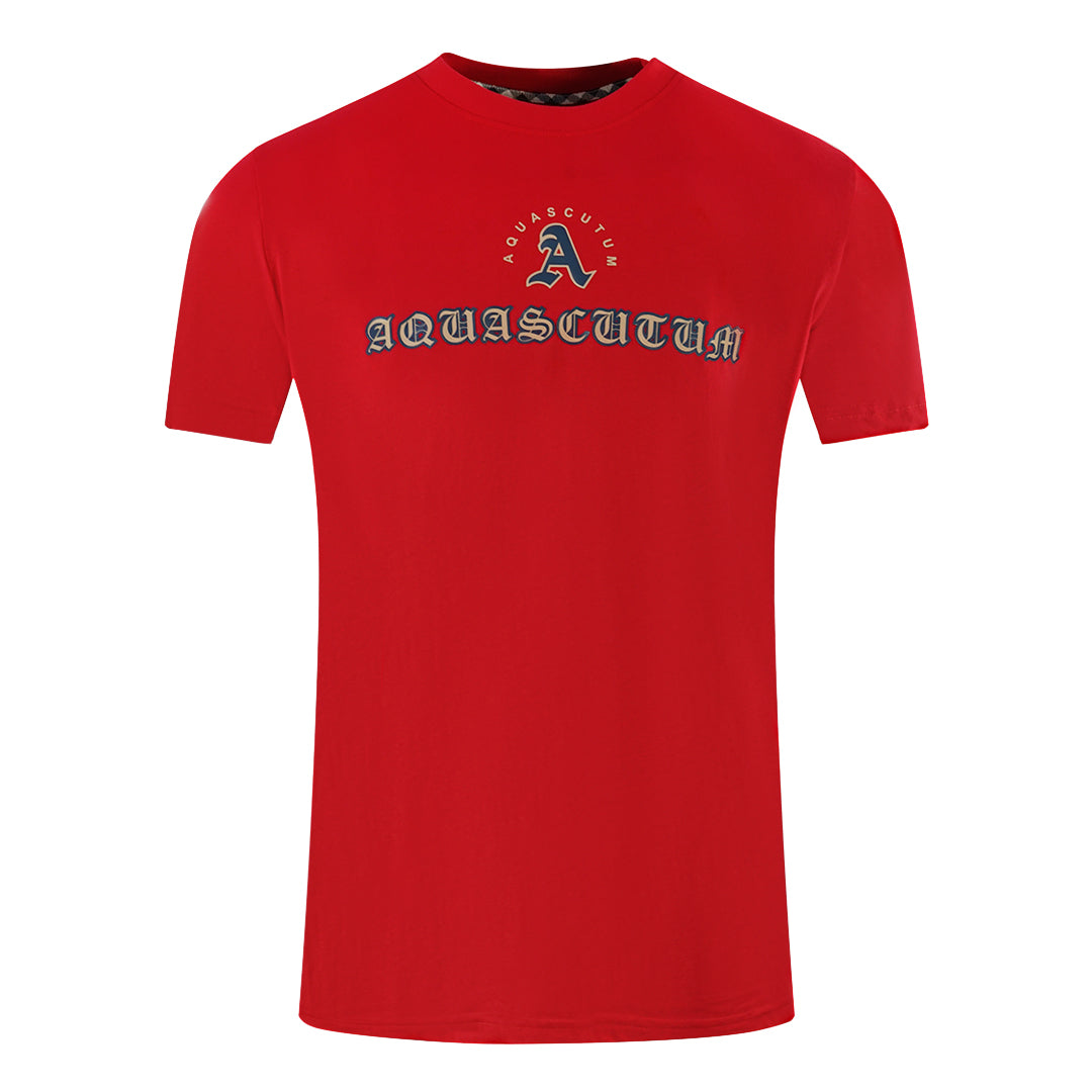 Aquascutum Herren T00923 52 T-Shirt Rot