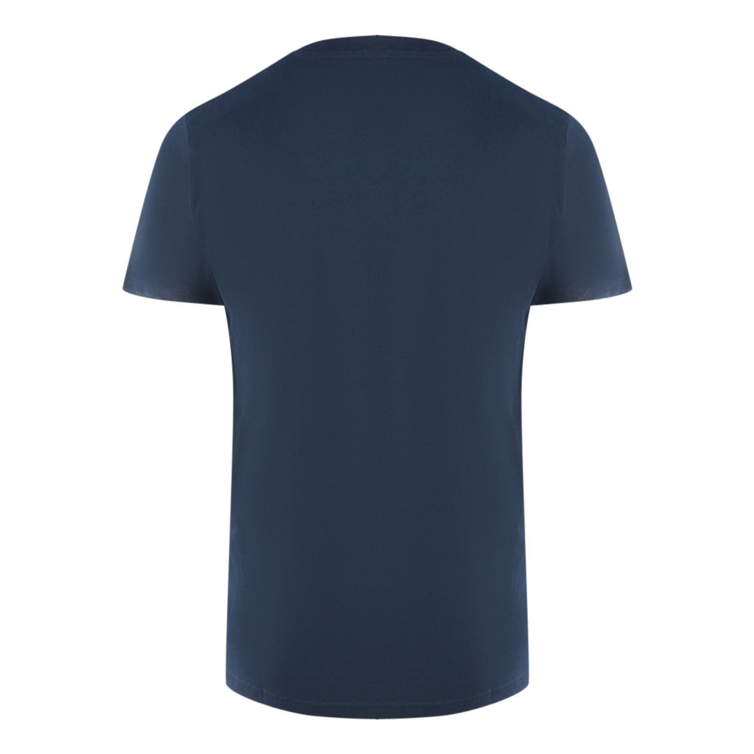 Aquascutum Herren T01023 85 T-Shirt Marineblau