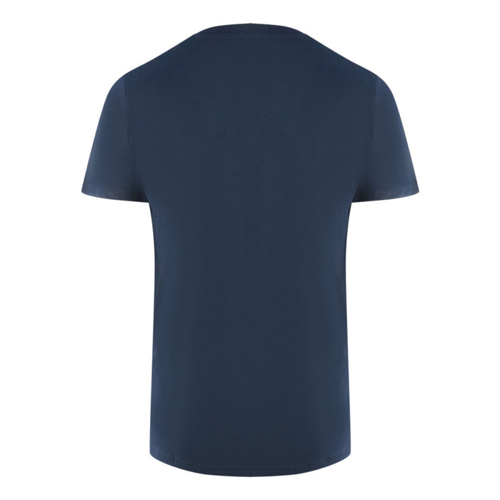 Aquascutum Herren T01023 85 T-Shirt Marineblau