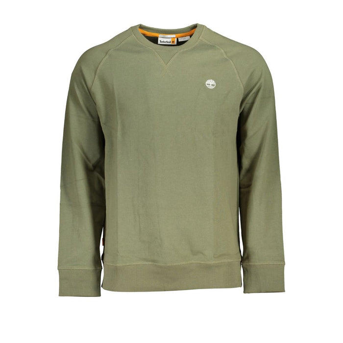 Timberland – Klassisches, grünes Sweatshirt mit gebürstetem Rundhalsausschnitt