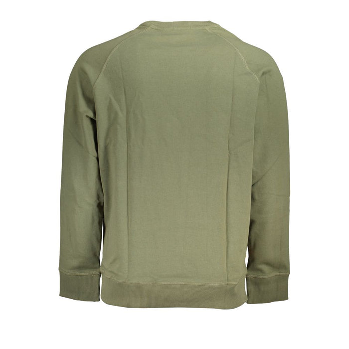 Timberland – Klassisches, grünes Sweatshirt mit gebürstetem Rundhalsausschnitt