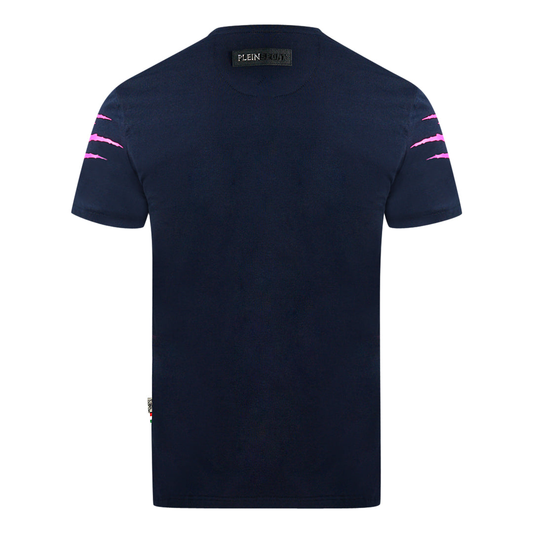 Philipp Plein Sport Mens Tips102It 85 T Shirt Navy Blue
