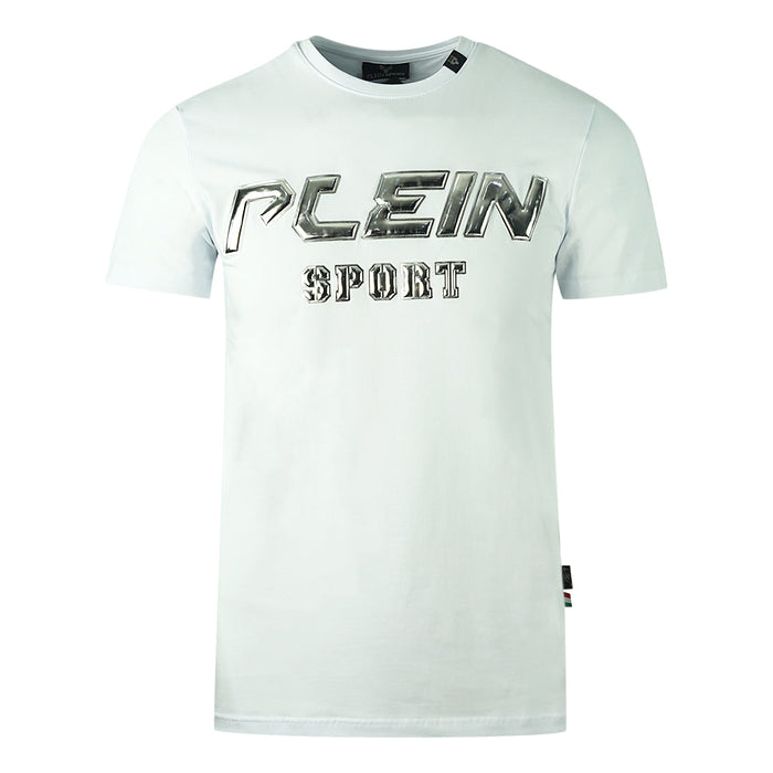Plein Sport Herren T-Shirt Tips109It 01 Weiß