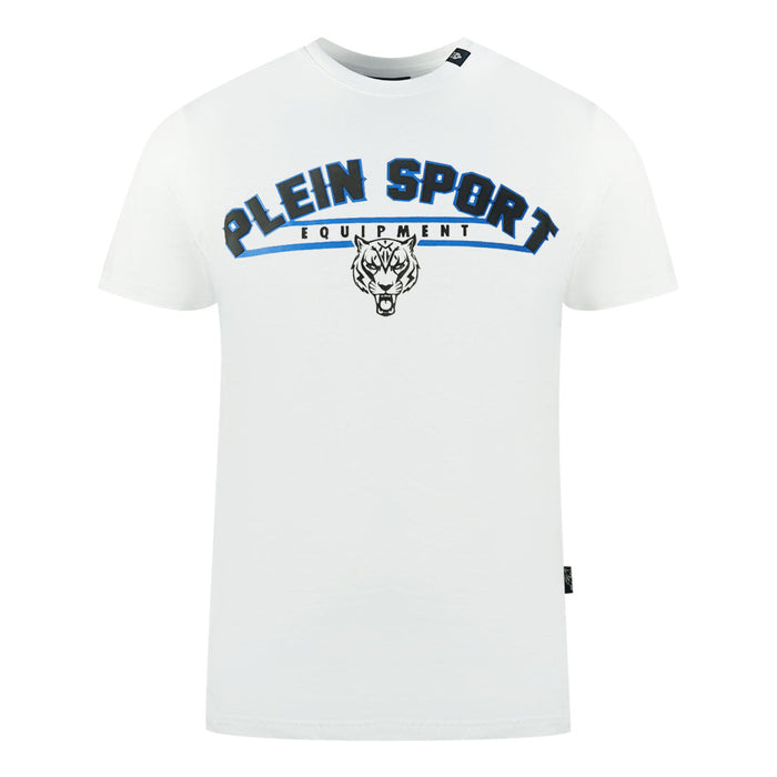 Plein Sport Herren Tips114Tn 01 T-Shirt Weiß