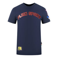 Plein Sport Herren Tips117It 85 T-Shirt Marineblau