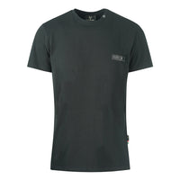 Plein Sport Leather Patch Logo Black T-Shirt - Nova Clothing