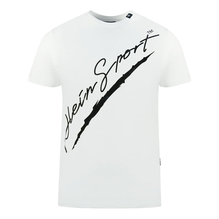 Plein Sport Herren T-Shirt Tips122Tn 01 Weiß