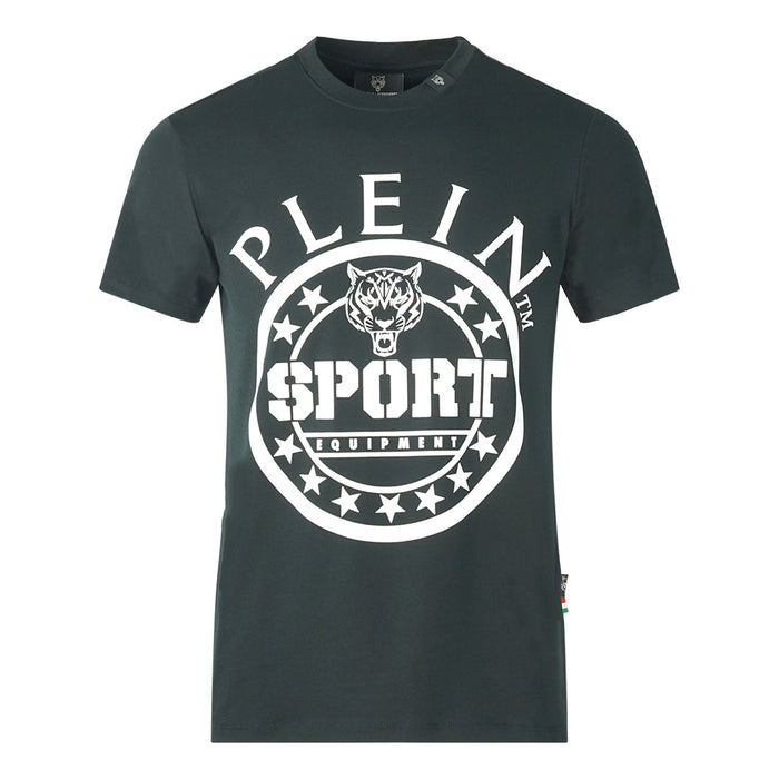 Plein Sport – Schwarzes T-Shirt mit großem Kreislogo