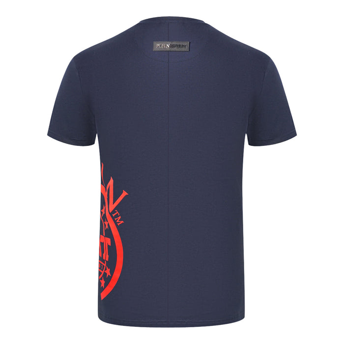 Plein Sport Herren T-Shirt Tips129It 85 Marineblau