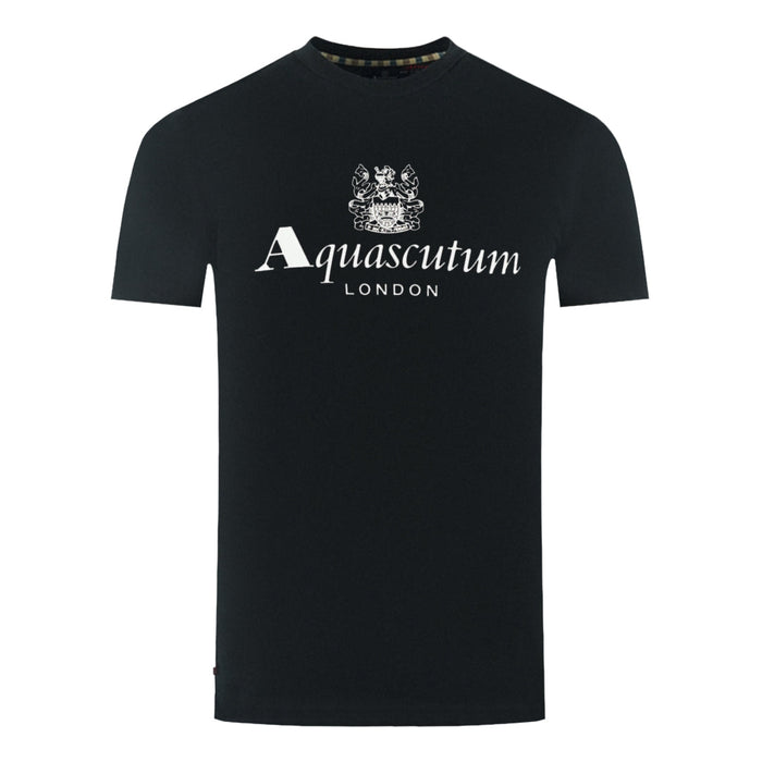 Aquascutum Mens Ts002 16 T Shirt Black