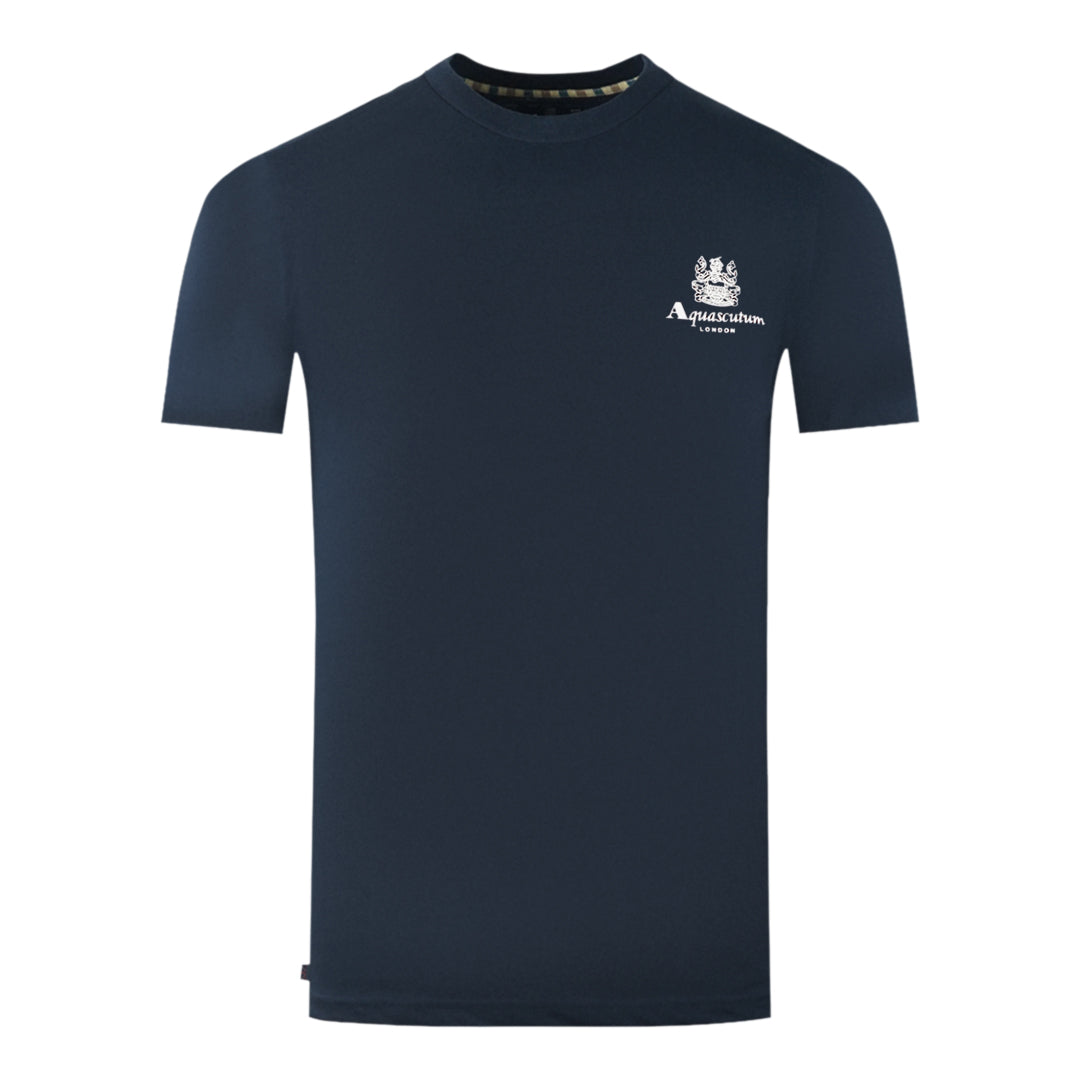 Aquascutum Herren Ts004 11 T-Shirt Marineblau
