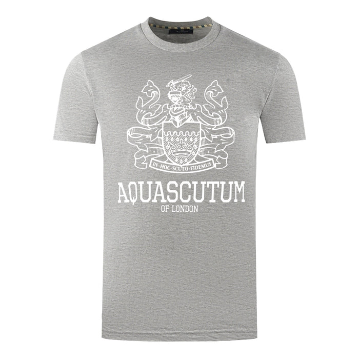 Aquascutum Mens Ts006 05 T Shirt Grey