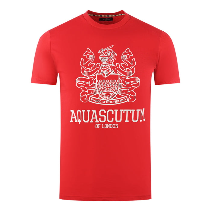 Aquascutum Herren Ts006 13 T-Shirt Rot
