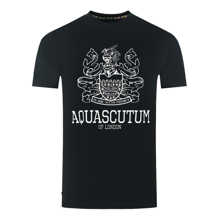 Aquascutum Mens Ts006 16 T Shirt Black
