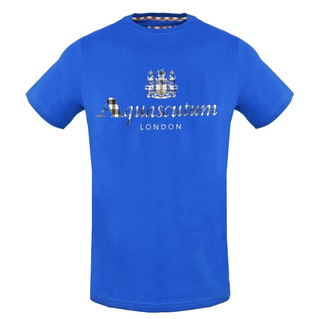 Aquascutum Herren Tsia01 81 T-Shirt Blau