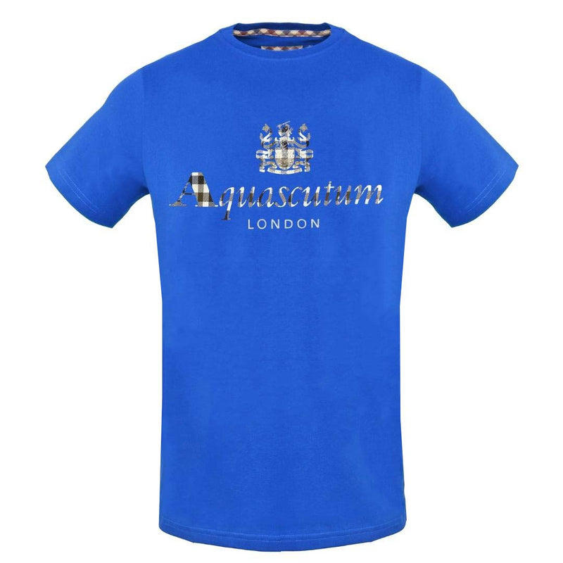 Aquascutum Herren Tsia01 81 T-Shirt Blau