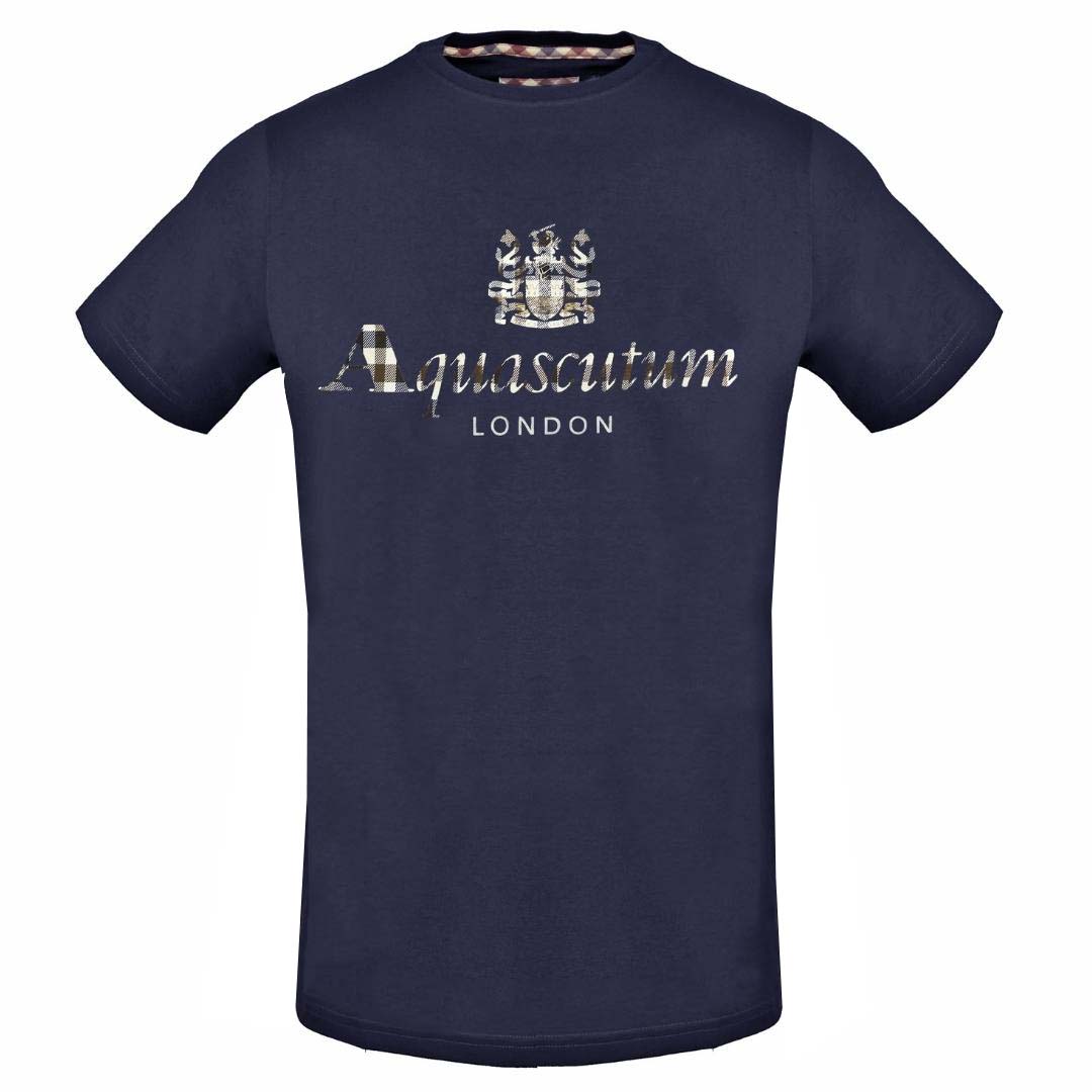 Aquascutum Herren Tsia01 85 T-Shirt Blau