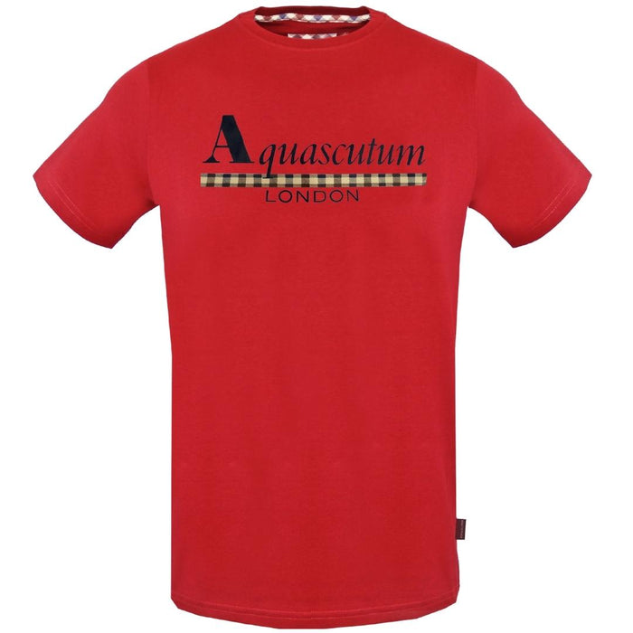 Aquascutum Mens Tsia02 52 T Shirt Red