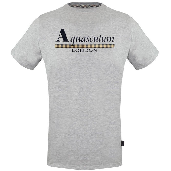 Aquascutum Mens Tsia02 94 T Shirt Grey