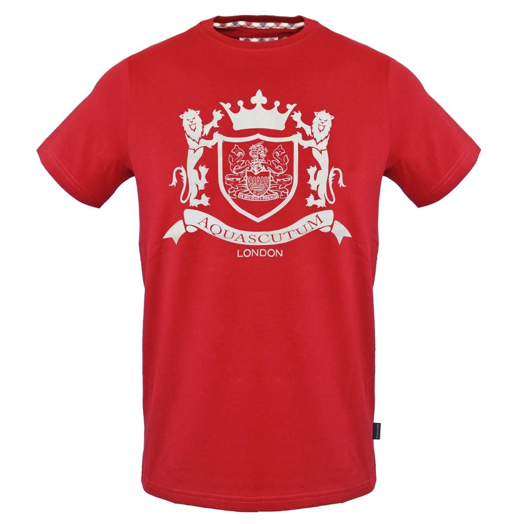 Aquascutum Herren Tsia08 52 T-Shirt Rot