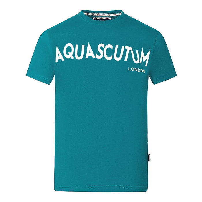 Aquascutum Herren Tsia106 32 T-Shirt Grün